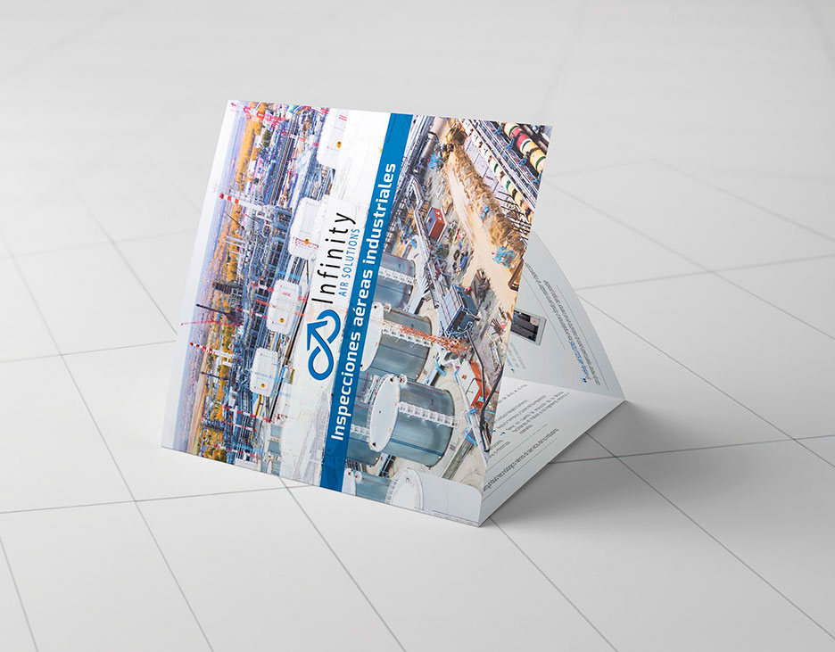 graphe-disseny-infinity-air-solutions-folleto-tríptico-cuadrado-presentación-corporativa-comercial