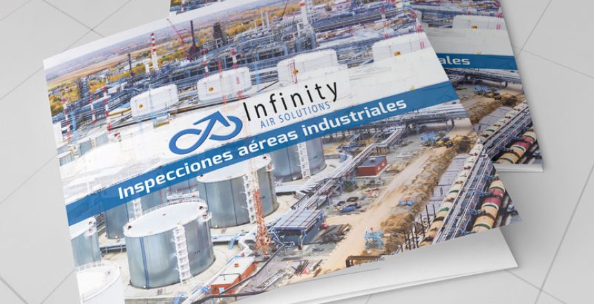 graphe-disseny-infinity-air-solutions-folleto-tríptico-cuadrado-presentación-corporativa-comercial